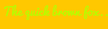 Image with Font Color B7FC00 and Background Color FFC800